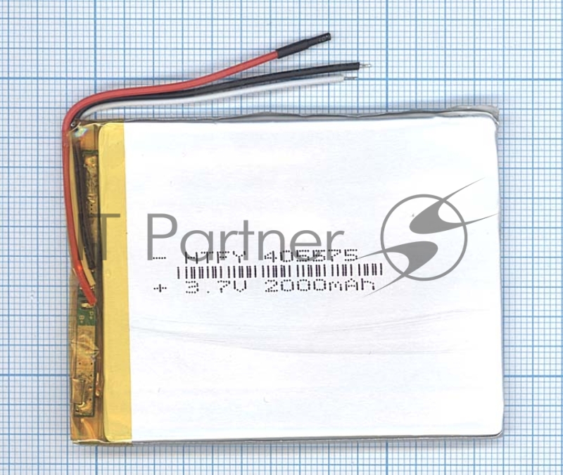 Аккумулятор Li-Pol (батарея) 4*55*75мм 3pin 3.7V/2000mAh
