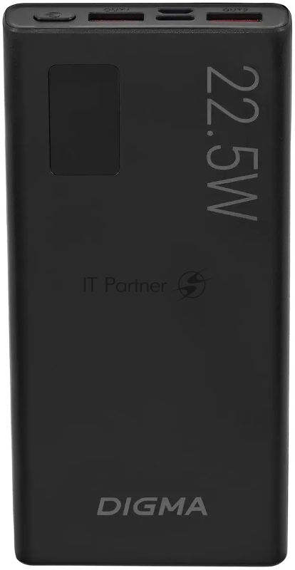 Мобильный аккумулятор Digma DGPF10A 10000mAh QC3.0/PD3.0 22.5W 5A 2xUSB-A/USB-C черный (DGPF10A22PBK)