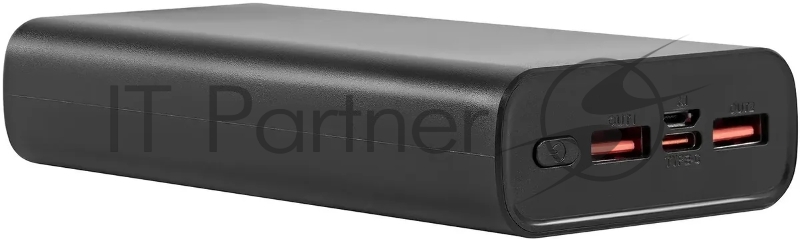 Мобильный аккумулятор Digma DGPF20A 20000mAh QC3.0/PD3.0 22.5W 3A 2xUSB-A/USB-C черный (DGPF20A22PBK)