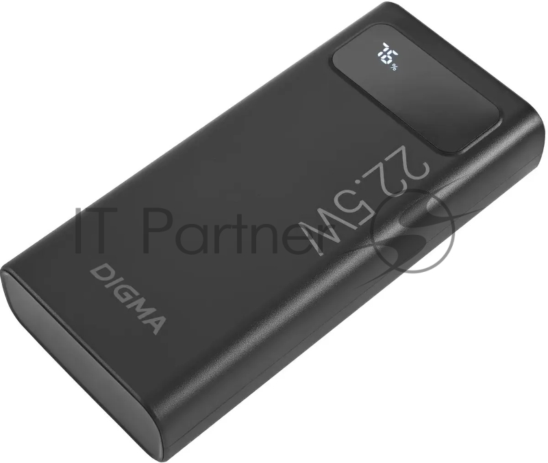 Мобильный аккумулятор Digma DGPF20A 20000mAh QC3.0/PD3.0 22.5W 3A 2xUSB-A/USB-C черный (DGPF20A22PBK)