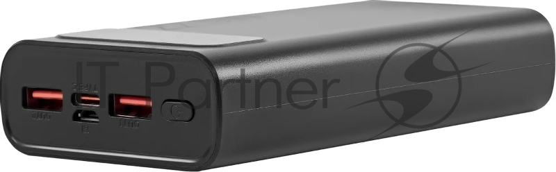 Мобильный аккумулятор Digma DGPF20A 20000mAh QC3.0/PD3.0 22.5W 3A 2xUSB-A/USB-C черный (DGPF20A22PBK)