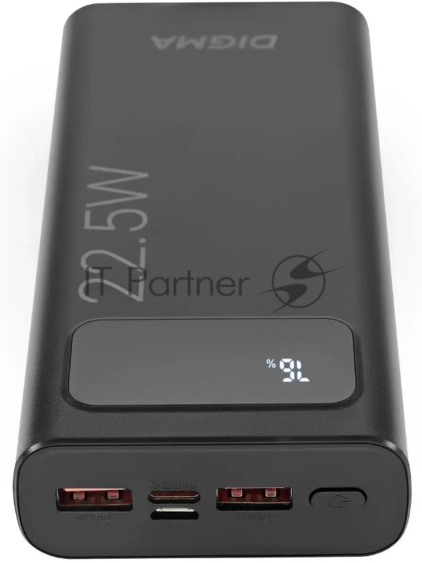 Мобильный аккумулятор Digma DGPF20A 20000mAh QC3.0/PD3.0 22.5W 3A 2xUSB-A/USB-C черный (DGPF20A22PBK)