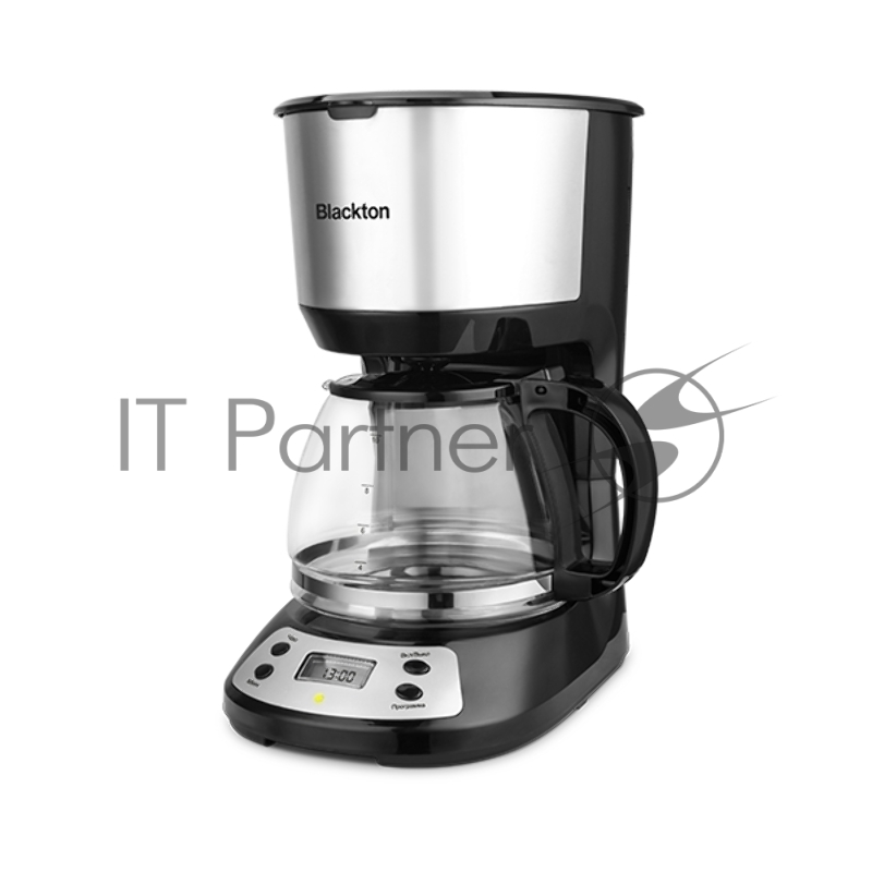Капельная кофеварка Blackton Bt CM1116 Black-Steel, Мощность: 750 Вт, Противокапельная система , Настройка часов и установка таймера, Объем резервуара для воды: 1.25 л, Многоразовый фильтр, Материал кувшина - термостойкое стекло, Плита автоподогрева,