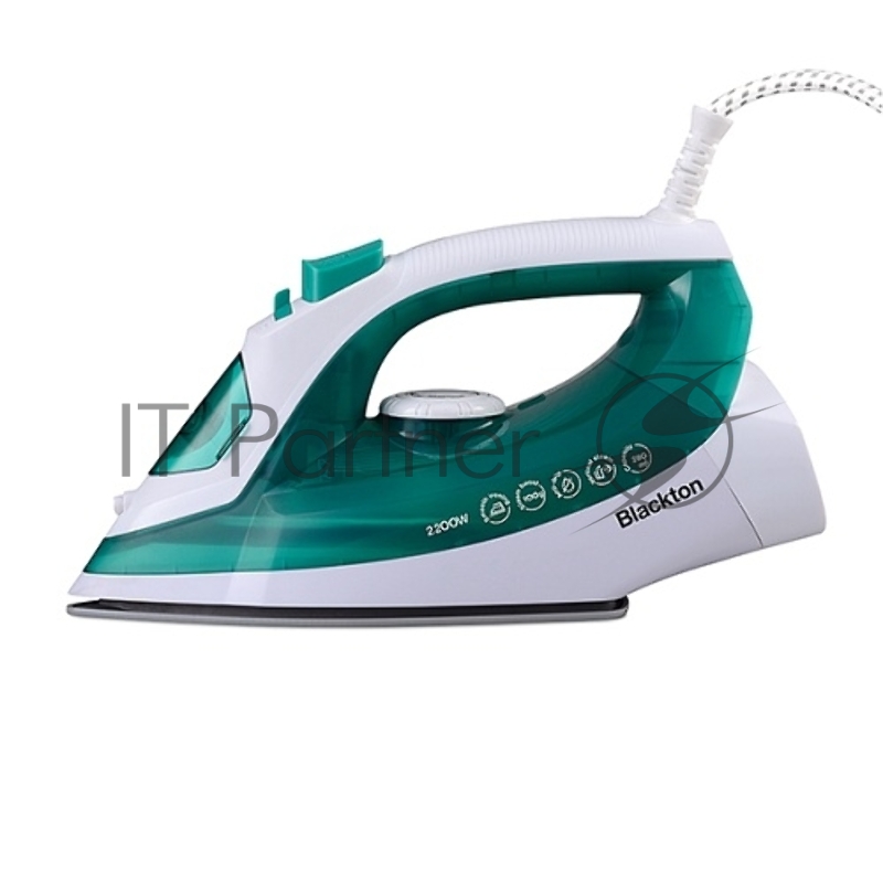 Утюг Blackton Bt SI3111 White-Green. Мощность 2200 Вт / Резервуар для воды 200 мл / Постоянная подача пара 20 г/мин / Паровой удар 90 г / Керамическое покрытие / Индикация готовности к работе / Защита от перегрева / Шарнирное вращение шнура на 360 /