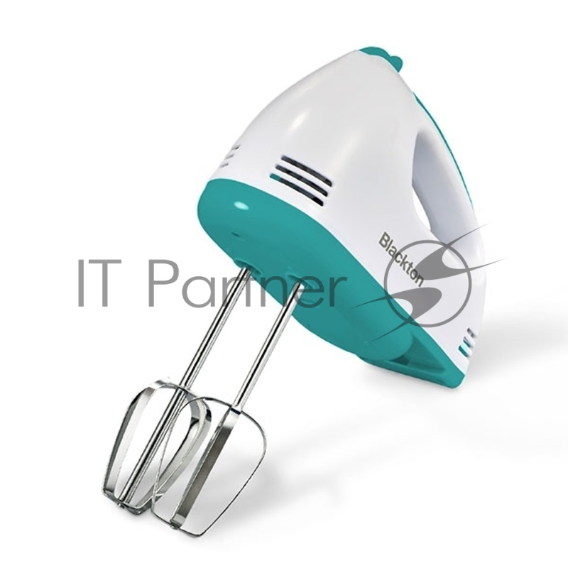 Миксер Blackton Bt MX423 White-Turquoise. Мощность 200 Вт / 7 скоростных режимов / Скорость вращения до 1200 об/мин Кнопка извлечения насадок / Два крюка для замешивания теста / Два венчика для взбивания / Легкий и удобный в использовании / Длина сет