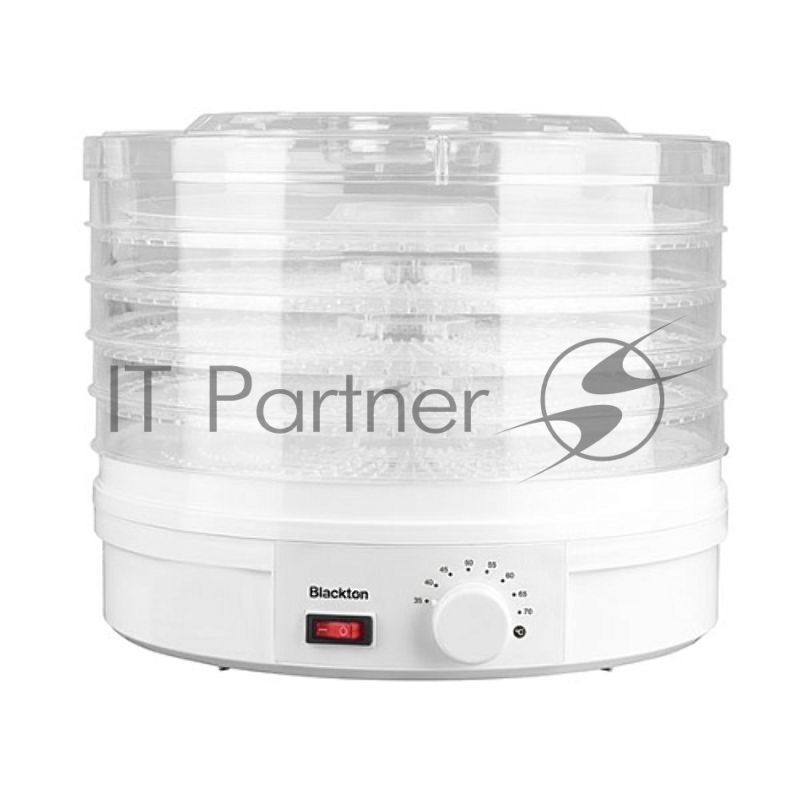 Сушилка для овощей и фруктов Blackton Bt FD1114 White-green, Мощность 245 Вт, Регулировка температуры 35-70 °С, 5 основых поддонов, 2 дополнительных поддона для пастилы, Конвективная сушка, Сохраняет максимум витаминов и питательных веществ в овощах,