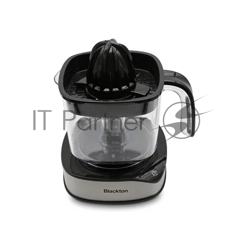 Соковыжималка Blackton Bt J1113 Black-Steel, Мощность 40 Вт, Объем кувшина 1.2 л, AC мотор, 2 сменные насадкию, Индикатор уровня сока , Прорезиненные ножки, Длина шнура электропитания 1 м, Напряжение 220-240 В, 50/60 Гц