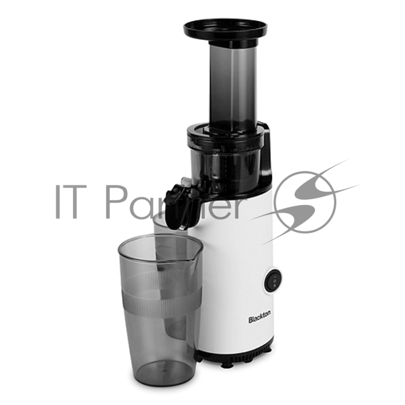 Соковыжималка Blackton Bt J3110 White-Black, Мощность 130 Вт, Холодный отжим, Сохраняет до 85% сока, Можно отжимать любые овощи, фрукты, ягоды, орехи, зелень и корнеплоды, До 80 об/мин. Кувшин для сока 0.6 л, Резервуар для жмыха 0.45 л , Система капл