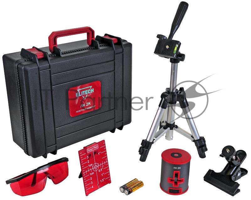 Нивелир лазерн. Elitech ЛН 2К 2кл.лаз. 635нм цв.луч. красный 2луч. (201468)