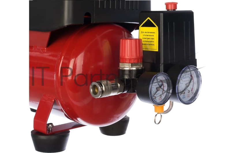 Компрессор поршневой Elitech КПБ 190/6 безмасляный 180л/мин 6л 1100Вт красный