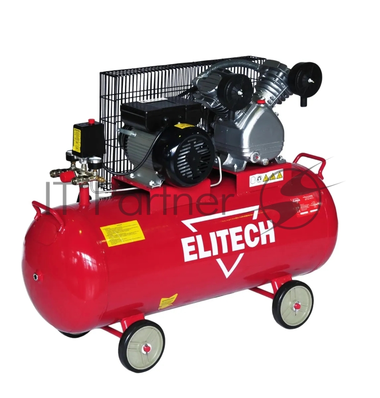 Компрессор поршневой Elitech КПР 100/400/2.2 масляный 400л/мин 100л 2200Вт красный