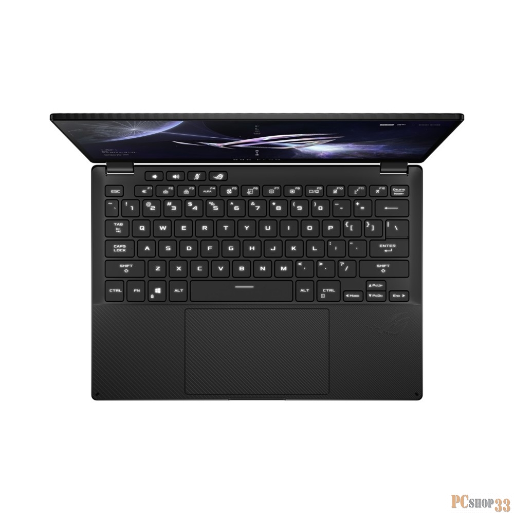 Ноутбук ASUS ROG Flow X13 GV302XV-MU021W 13.4(2560x1600 IPS)/Touch/AMD Ryzen 9 7940HS(4Ghz)/16384Mb/1024PCISS GeForce RTX4060(8192Mb)/Cam/BT/WiFi/75 1y/1.3kg/Off Black/Win11Home + +чехол +стилус