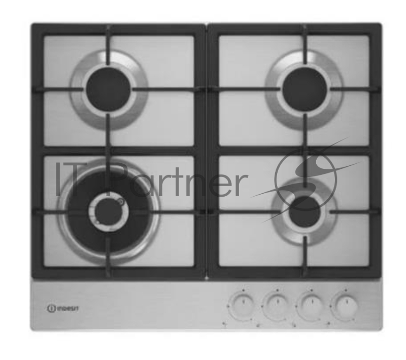 Газовая варочная поверхность Indesit THPM 642 W/IX/I нержавеющая сталь