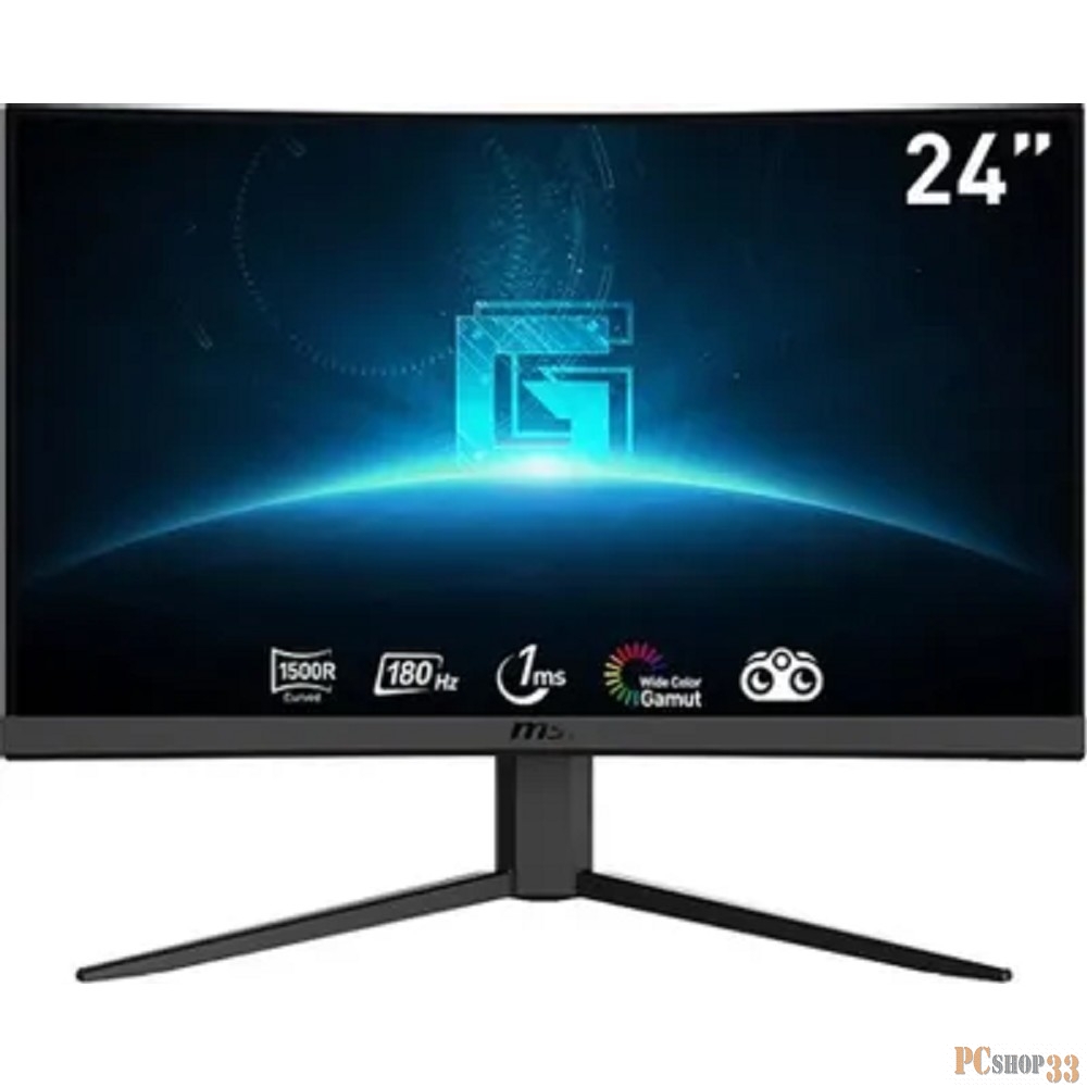 Монитор MSI 23.6 Modern G24C4 E2 черный VA LED 1ms 16:9 HDMI матовая 250cd 178гр/178гр 1920x1080 180Hz FreeSync Premium DP FHD 6.3кг