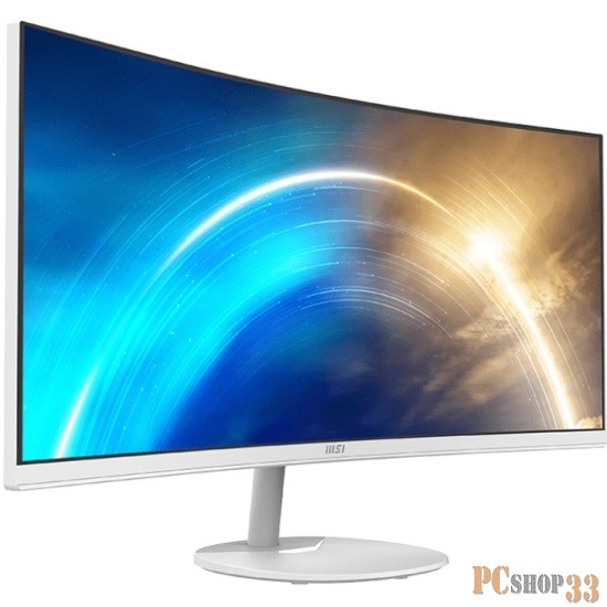 Монитор MSI 34 Pro MP341CQW белый VA LED 1ms 21:9 HDMI M/M матовая 300cd 178гр/178гр 3440x1440 100Hz DP 2K 7.7кг