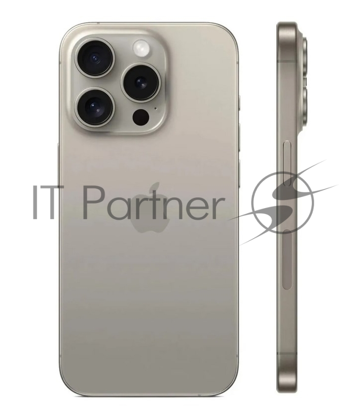 Смартфон Apple A3104 iPhone 15 Pro 256Gb титан моноблок 3G 4G 2Sim 6.1 iOS 17 802.11 a/b/g/n/ac/ax NFC GPS