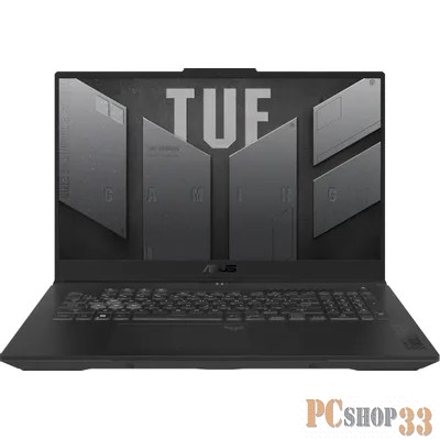 Ноутбук Asus TUF Gaming F17 FX707ZU4-HX074W Core i7 12700H 16Gb SSD512Gb NVIDIA GeForce RTX4050 6Gb 17.3 IPS FHD (1920x1080) Windows 11 Home grey WiFi BT Cam (90NR0FJ5-M004H0)