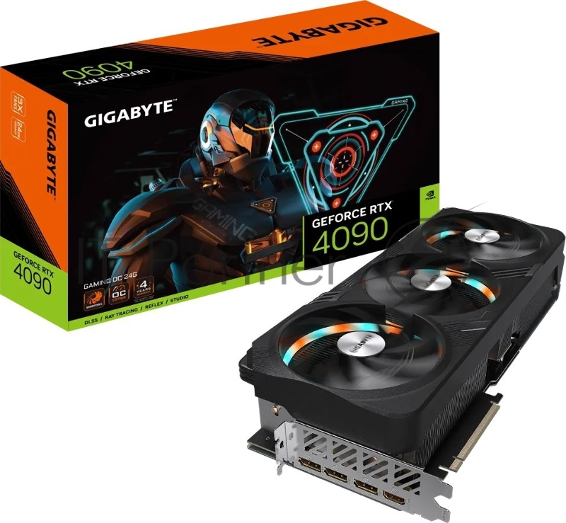 Видеокарта Gigabyte GV-N4090GAMING OC-24GD (rev.1.0/1.1) NVIDIA GeForce RTX 4090 24576Mb 384 GDDR6X 1755/19500 HDMIx2 DPx3 HDCP Ret