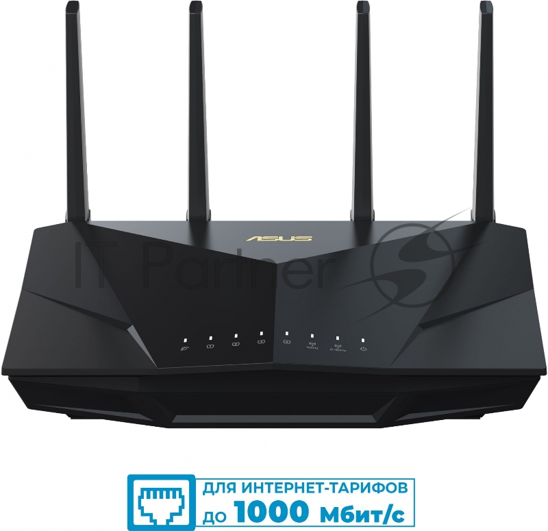 Маршрутизатор Asus RT-AX5400 AX5400 10/100/1000 компл.:устройство/крепления/ад черный (упак.:1шт)