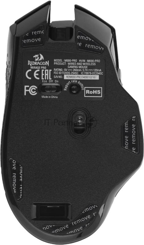 Мышка REDRAGON USB GAMING WRL MIRAGE PRO RGB 71432