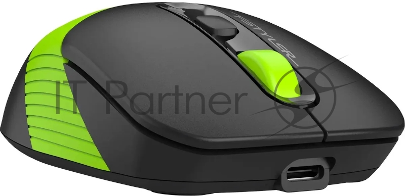 Мышь A4Tech Fstyler FG10CS Air черный/зеленый оптическая (2000dpi) silent беспроводная USB для ноутбука (4but)