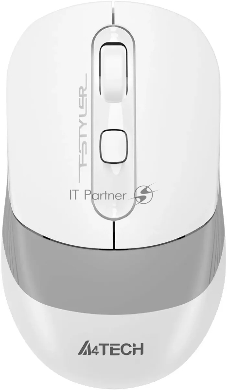 Мышь A4Tech Fstyler FG10CS Air белый/серый оптическая (2000dpi) silent беспроводная USB для ноутбука (4but)
