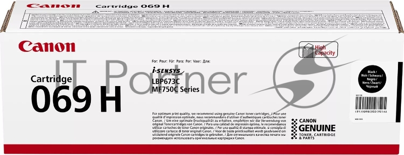 Картридж лазерный Canon 069HBK 5098C002/004 черный (7600стр.) для Canon MF752Cdw/MF754Cdw, LBP673Cdw
