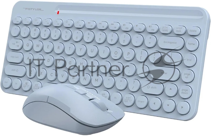 Клавиатура + мышь A4Tech Fstyler FG3200 Air клав:синий мышь:синий USB беспроводная slim Multimedia
