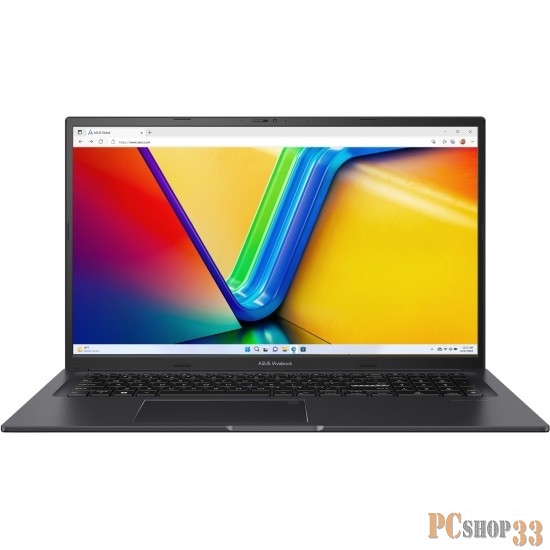 Ноутбук Asus VivoBook 17X K3704VA-AU102 Core i9 13900H 16Gb SSD1Tb Intel Iris Xe graphics 17.3 IPS FHD (1920x1080) noOS black WiFi BT Cam (90NB1091-M00420)