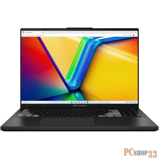 Ноутбук Asus Vivobook Pro 16X OLED K6604JV-MX016W Core i9 13980HX 32Gb SSD1Tb NVIDIA GeForce RTX4060 8Gb 16 OLED 3.2K (3200x2000) Windows 11 Home black WiFi BT Cam (90NB1102-M008P0)