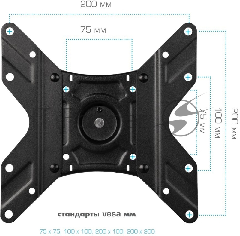 Кронштейн для телевизора Arm Media LCD-205 черный 14-42 макс.25кг настенный поворот и наклон