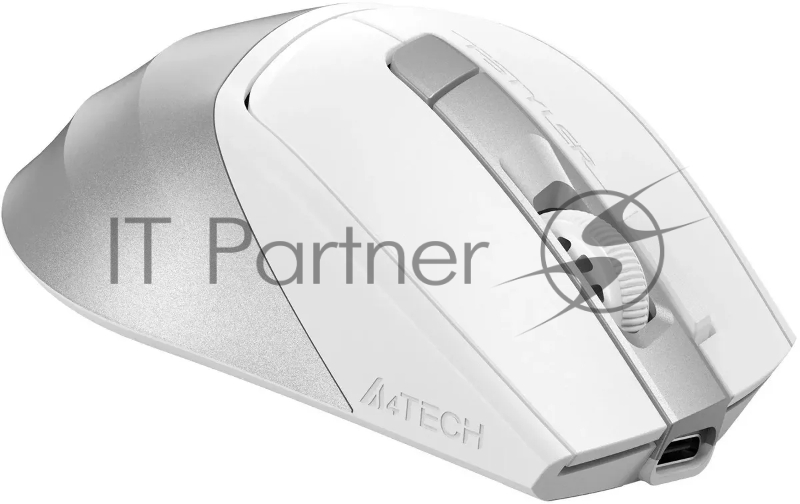 Мышь A4Tech Fstyler FB45CS Air белый/серебристый оптическая (2000dpi) silent беспроводная BT/Radio USB (7but)
