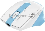 Мышь A4Tech Fstyler FG45CS Air голубой/белый оптическая (2000dpi) silent беспроводная USB для ноутбука (7but)