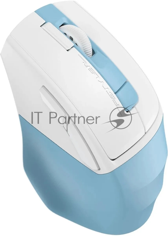 Мышь A4Tech Fstyler FG45CS Air голубой/белый оптическая (2000dpi) silent беспроводная USB для ноутбука (7but)