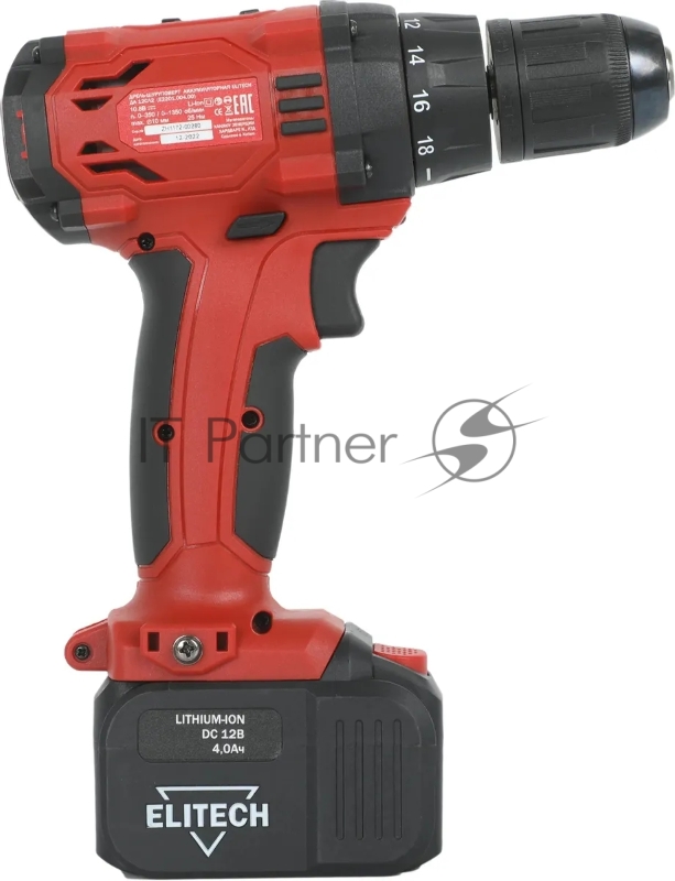 Дрель-шуруповерт Elitech ДА 12СЛ2 (Е2201.004.02) аккум. патрон:быстрозажимной (кейс в комплекте) (191612)
