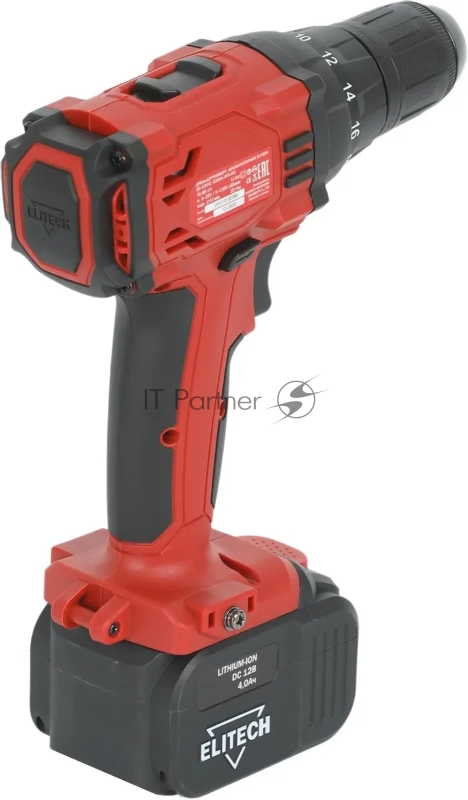Дрель-шуруповерт Elitech ДА 12СЛ2 (Е2201.004.02) аккум. патрон:быстрозажимной (кейс в комплекте) (191612)