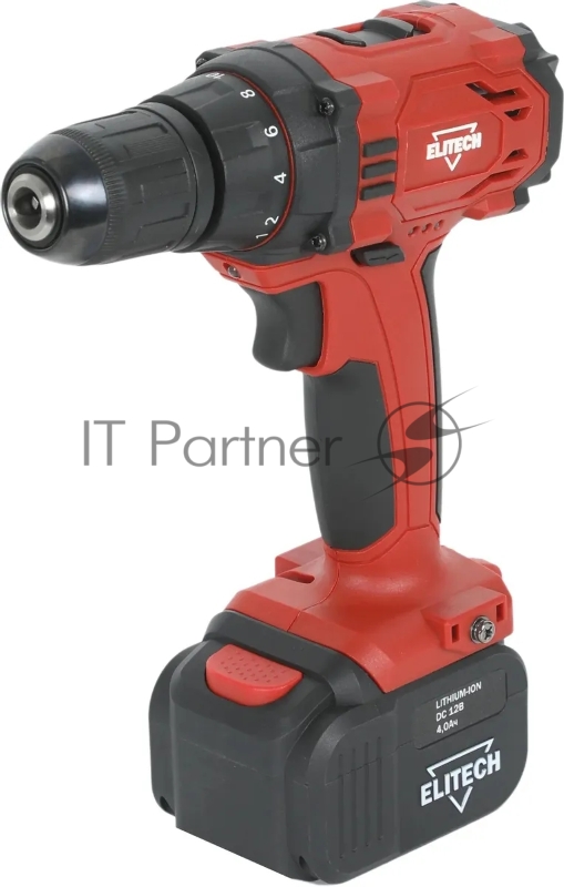 Дрель-шуруповерт Elitech ДА 12СЛ2 (Е2201.004.02) аккум. патрон:быстрозажимной (кейс в комплекте) (191612)