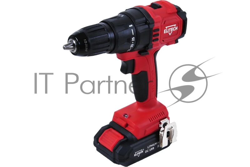 Дрель-шуруповерт Elitech ДА 18БЛ2 аккум. патрон:быстрозажимной (кейс в комплекте) (E2201.011.01)