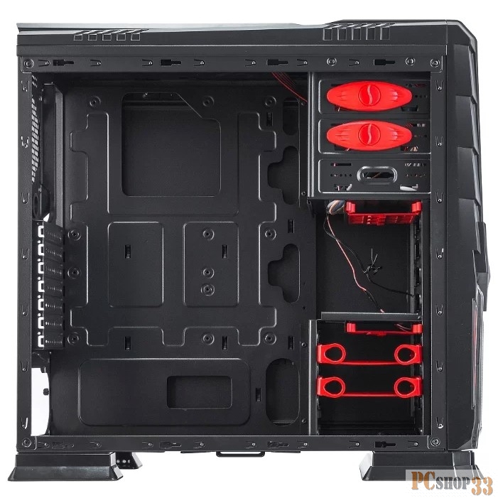 Корпус Crown CMC-GS01 Black ATX, mATX, Mini-ITX, Midi-Tower, без БП, 2xUSB 2.0, USB 3.0, Audio