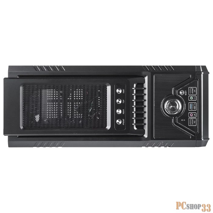 Корпус Crown CMC-GS01 Black ATX, mATX, Mini-ITX, Midi-Tower, без БП, 2xUSB 2.0, USB 3.0, Audio