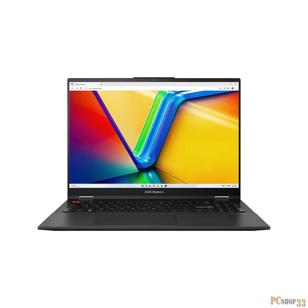 Ноутбук Asus Vivobook S 16 Flip TN3604YA-MC099W Ryzen 5 7530U 8Gb SSD512Gb AMD Radeon Vega 7 16 IPS Touch WUXGA (1920x1200) Windows 11 Home black WiFi BT Cam (90NB1041-M00450)