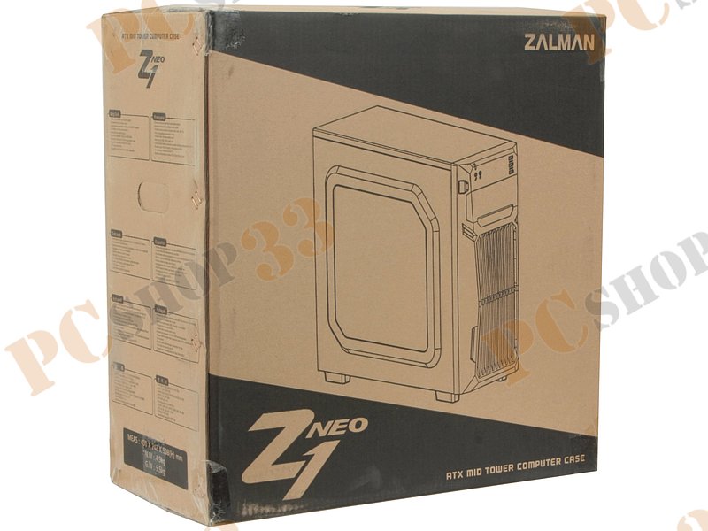 Корпус Miditower Zalman Z1 Neo, ATX, черный (без БП)