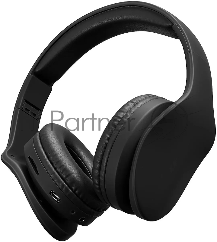 Гарнитура накладные Digma BT-17 черный/черный беспроводные bluetooth оголовье (BT17B)