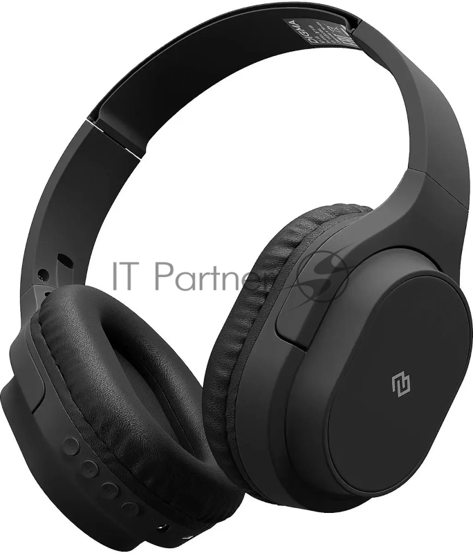 Гарнитура накладные Digma BT-18 черный/черный беспроводные bluetooth оголовье (BT18B)