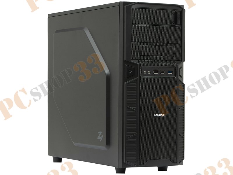 Корпус Miditower Zalman Z1, ATX, черный (без БП)