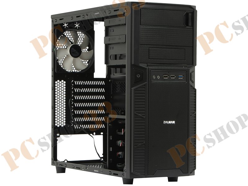 Корпус Miditower Zalman Z1, ATX, черный (без БП)