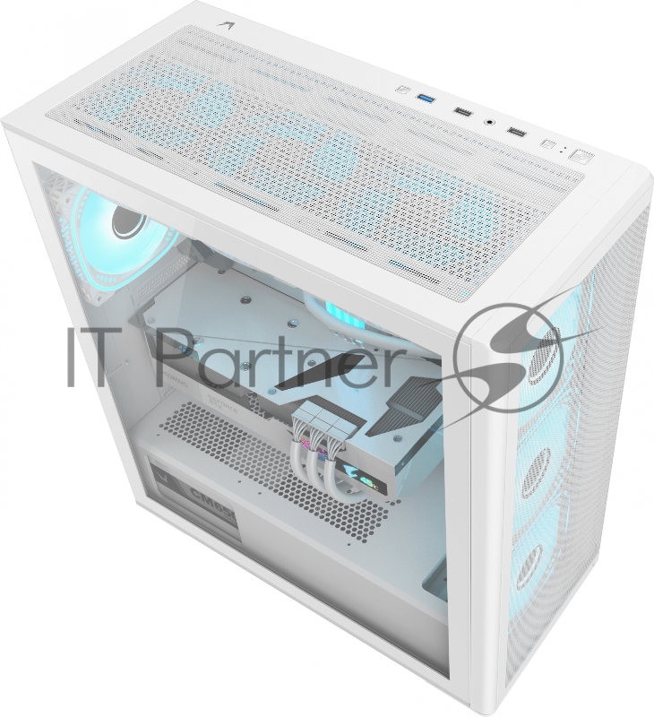 Корпус Formula Air Power G5 Plus белый без БП ATX 1x120mm 2xUSB2.0 1xUSB3.1 audio bott PSU