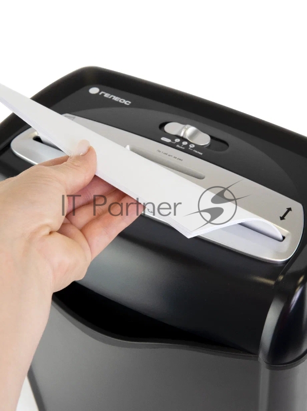 Шредер Heleos УД15-2 черный/серебристый (секр.Р-2) ленты 12лист. 15лтр. скобы пл.карты