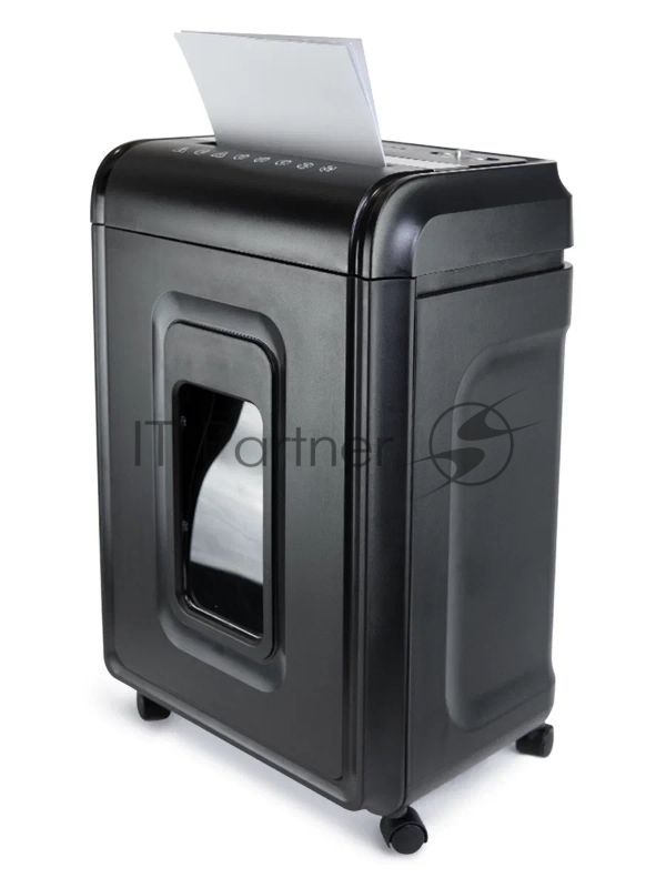 Шредер Heleos УМ32-4 черный/серебристый (секр.P-4) фрагменты 28лист. 32лтр. скрепки скобы пл.карты CD