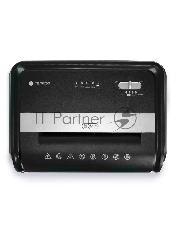 Шредер Heleos УМ32-4 черный/серебристый (секр.P-4) фрагменты 28лист. 32лтр. скрепки скобы пл.карты CD